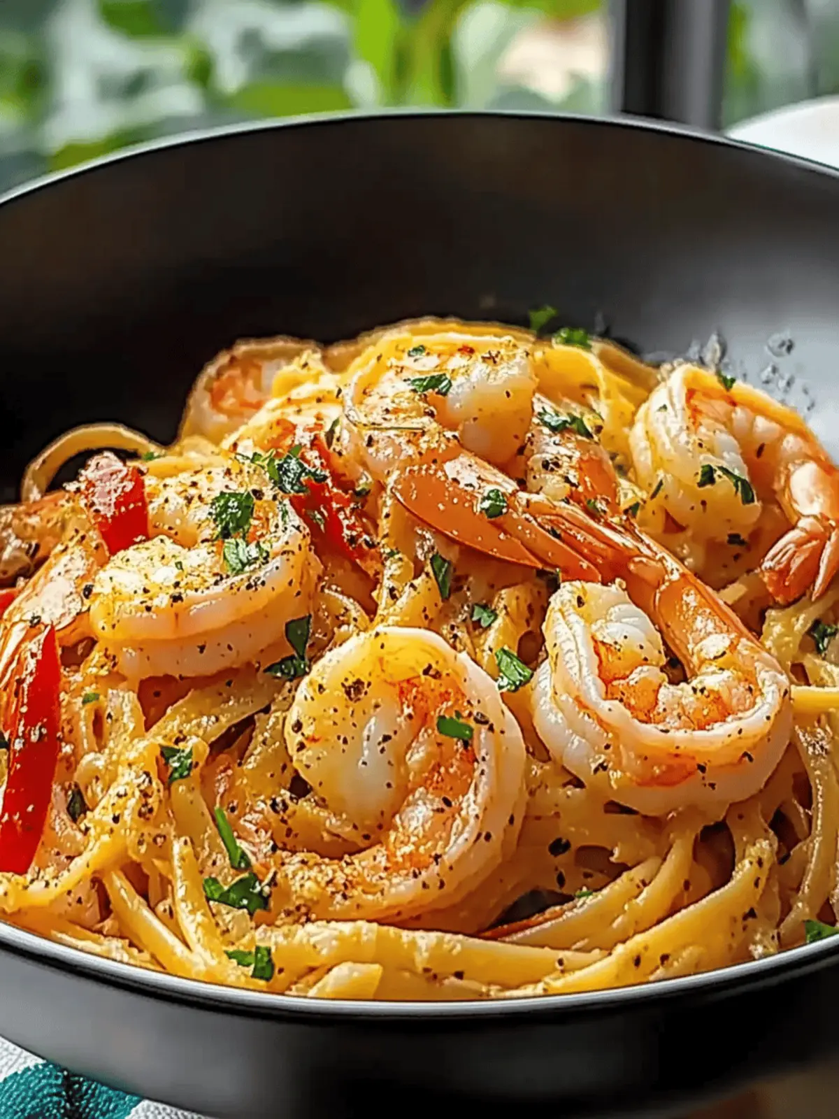 Jamaican Shrimp Pasta