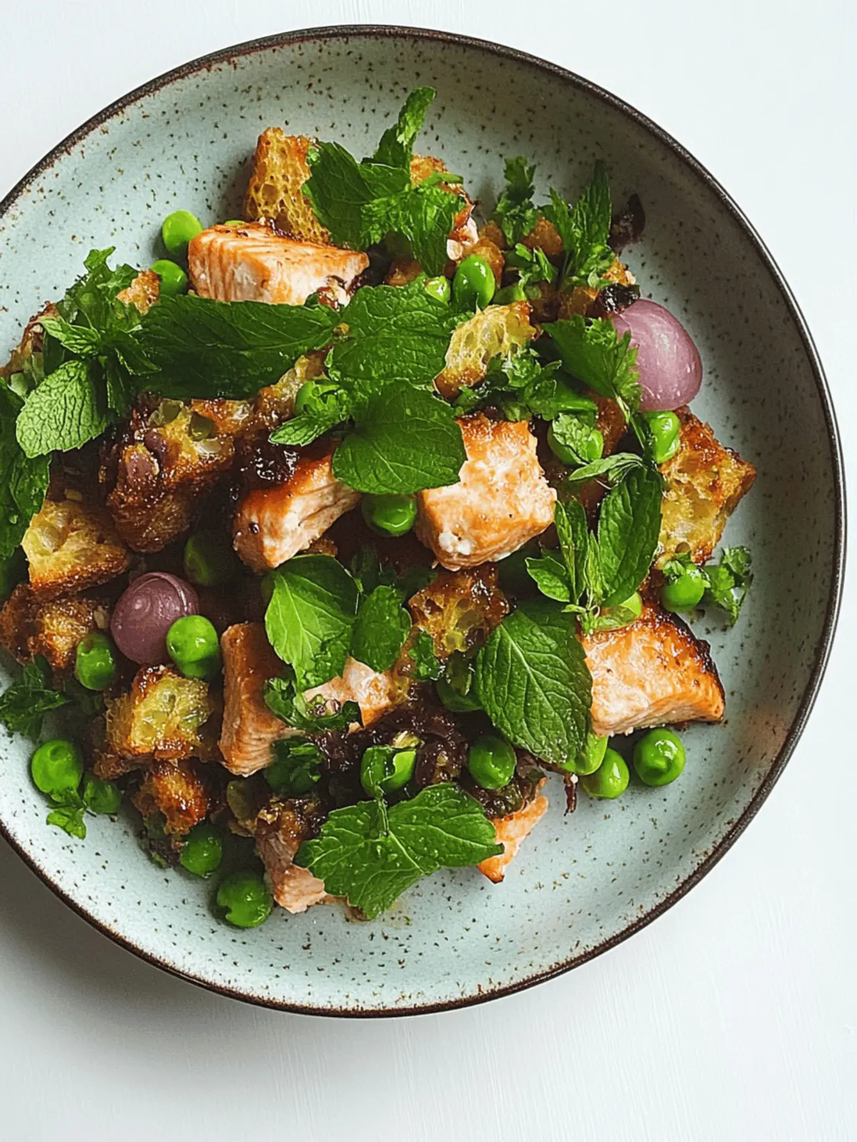 Chili Crisp Salmon Panzanella
