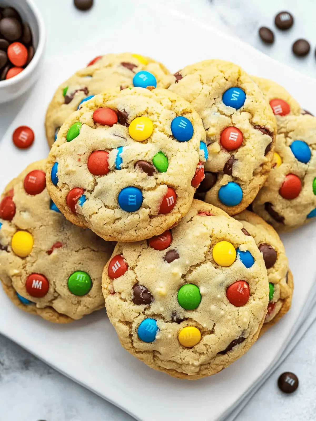 Thick and Chewy M&M Cookies