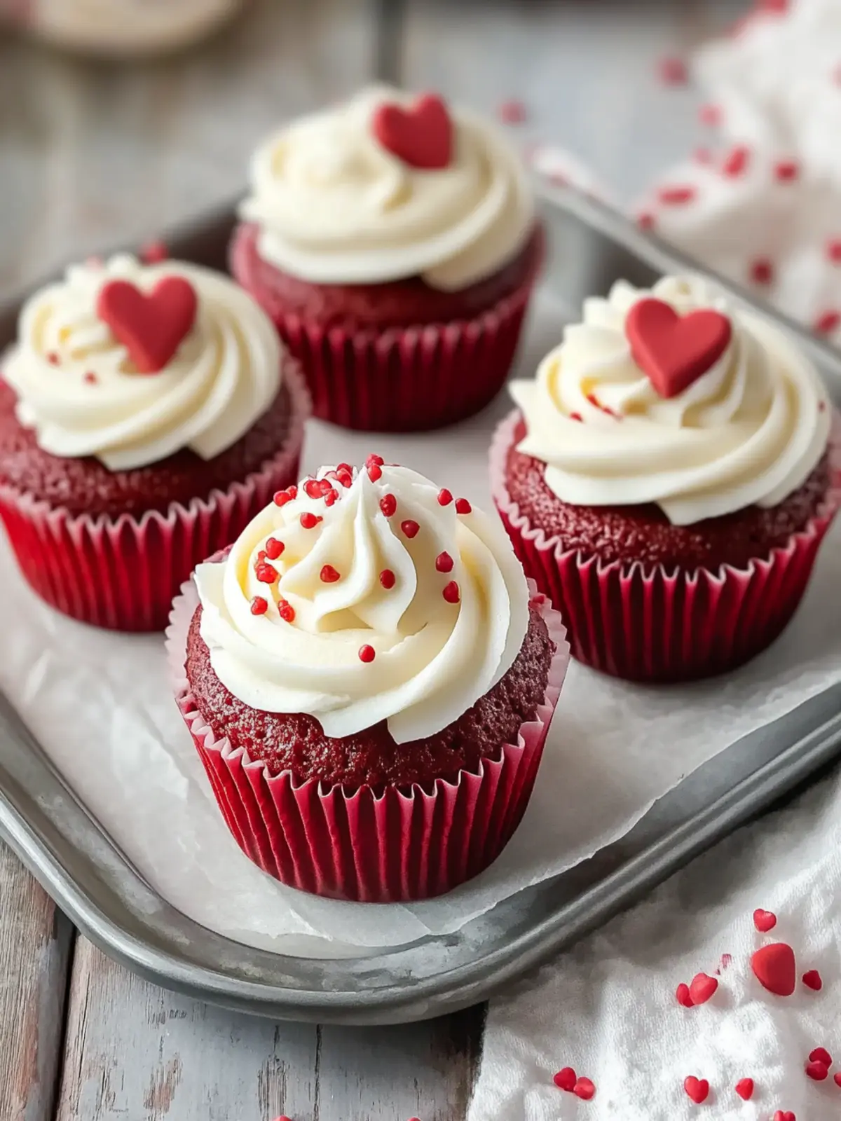 Red Velvet Cupcakes with Cream Cheese Frosting