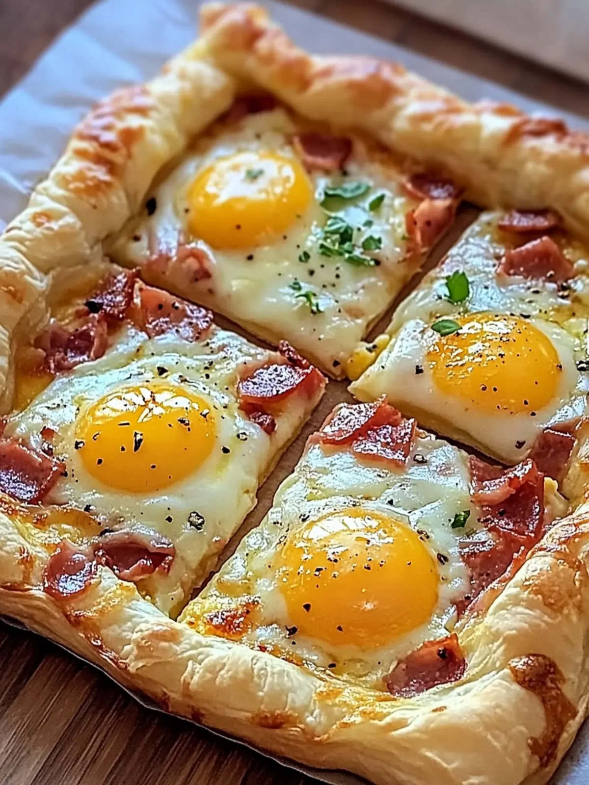 Puff Pastry Breakfast Pizza recipe