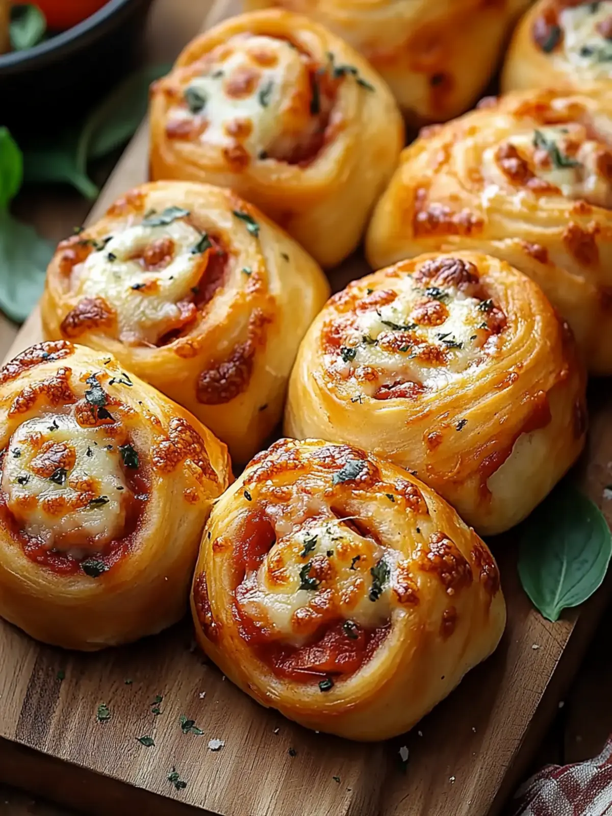 Amazing Flaky Mozzarella Pizza Rolls