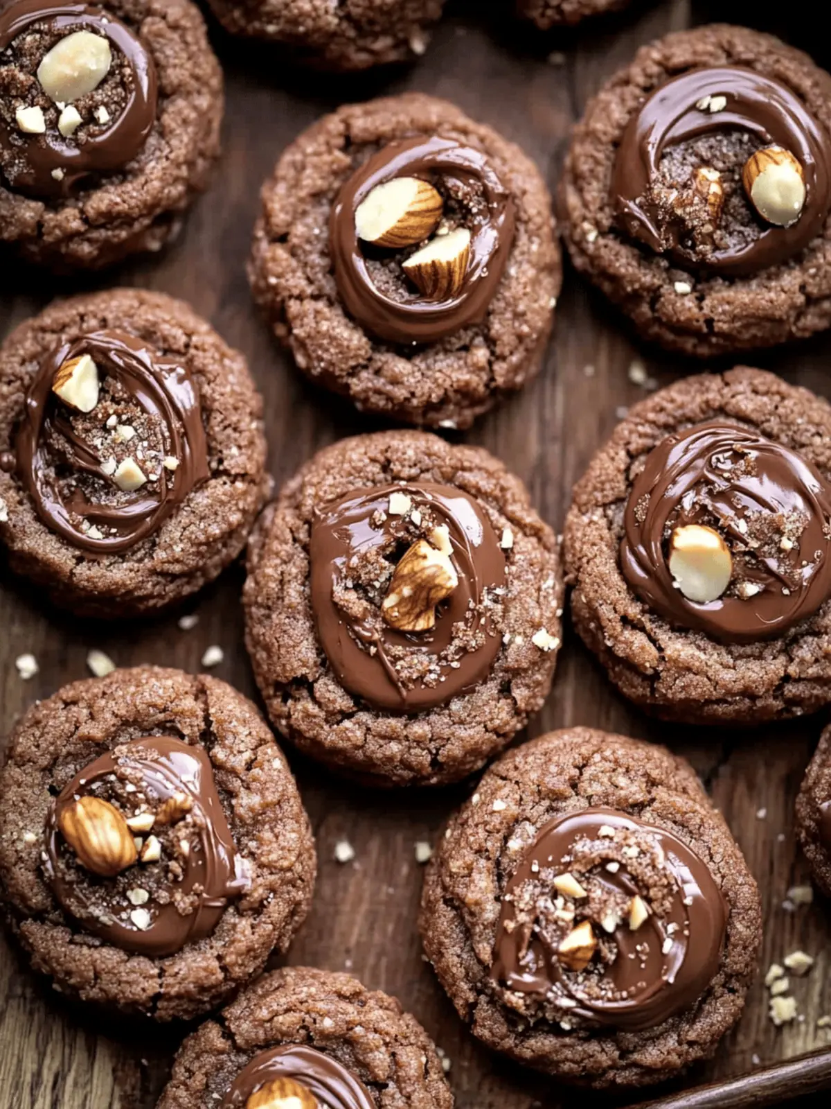 Chocolate Hazelnut Thumbprint Cookies