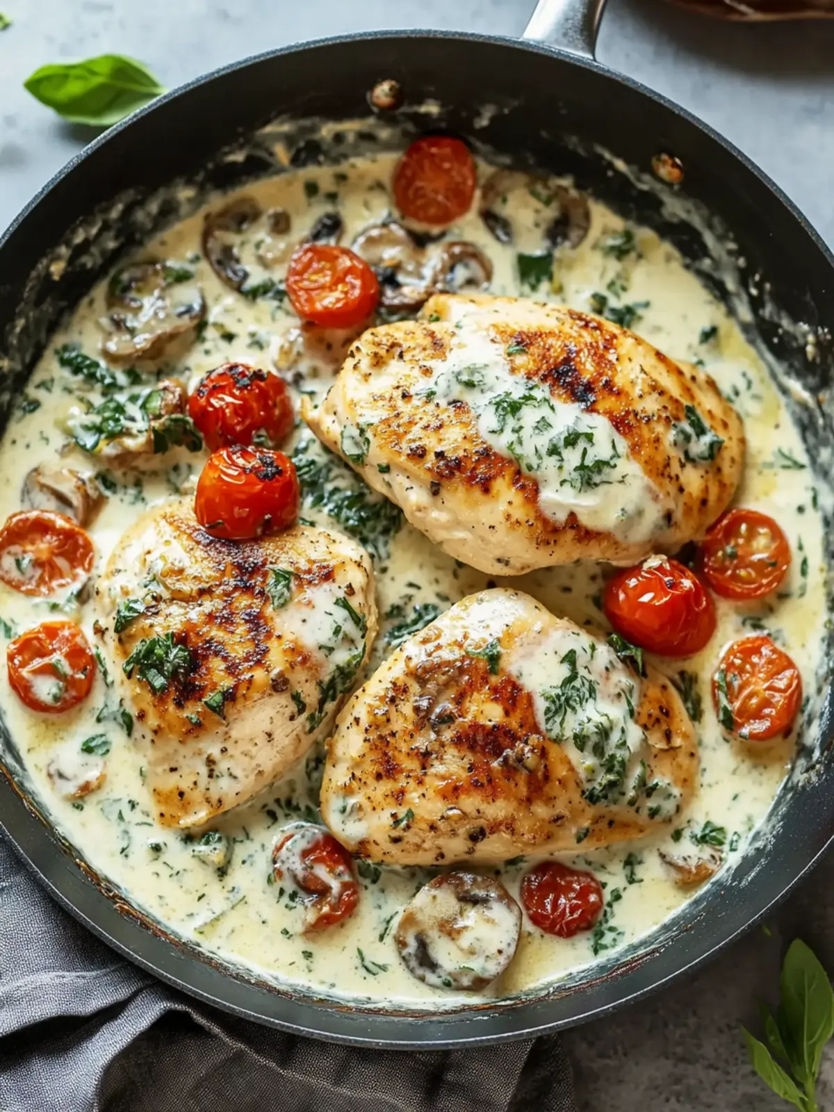 Creamy Mediterranean Chicken Skillet Recipe