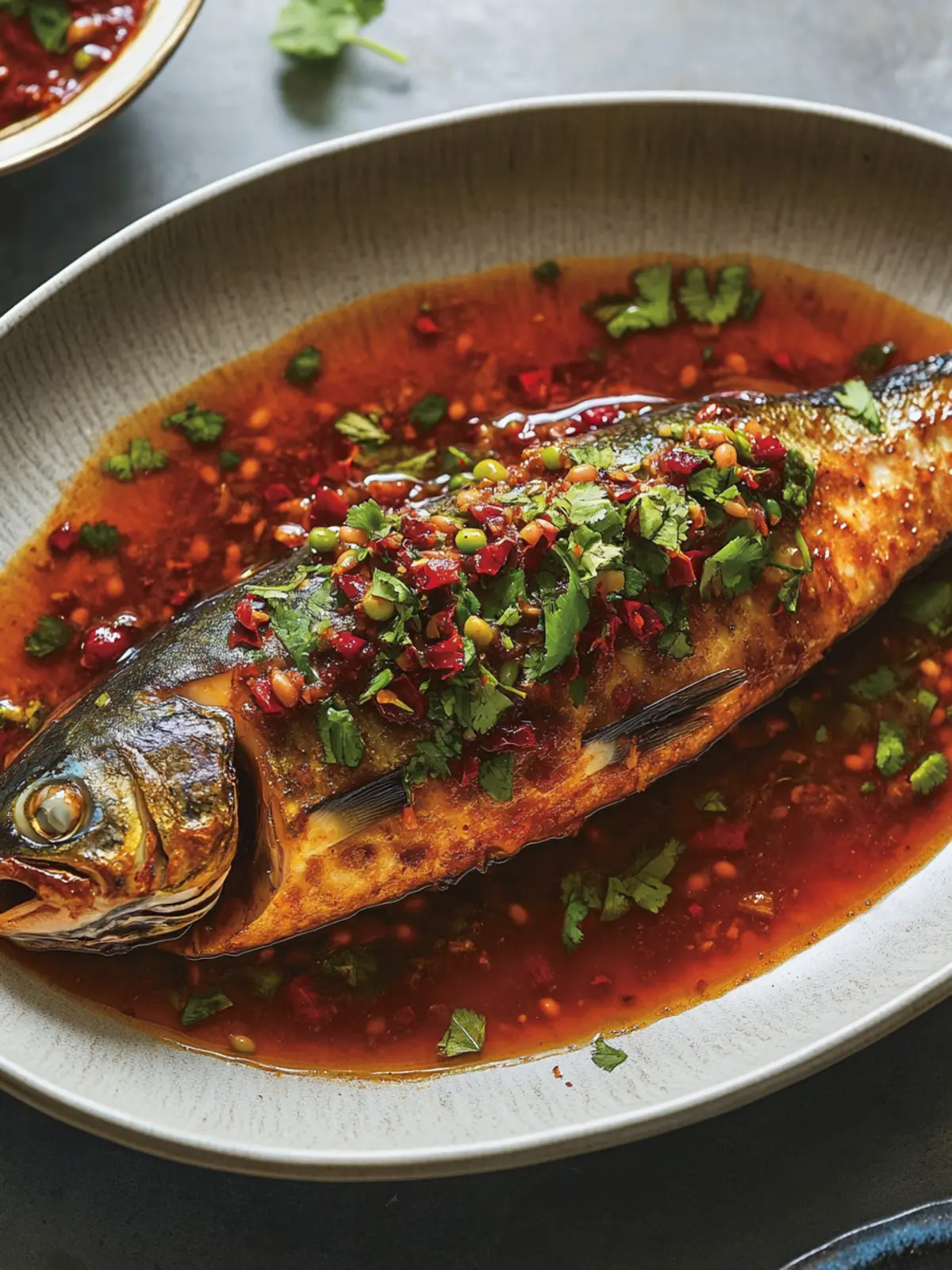 Braised Trout in Chilli Bean Sauce (Dou Ban Yu)