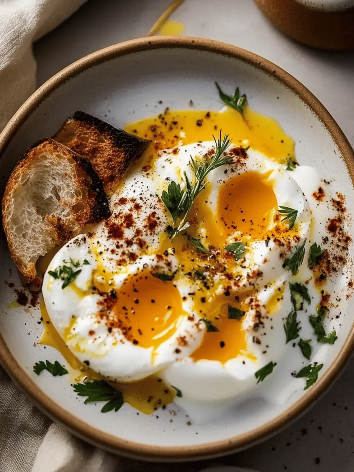 Çılbır: Turkish Eggs with Creamy Yogurt & Butter Sauce