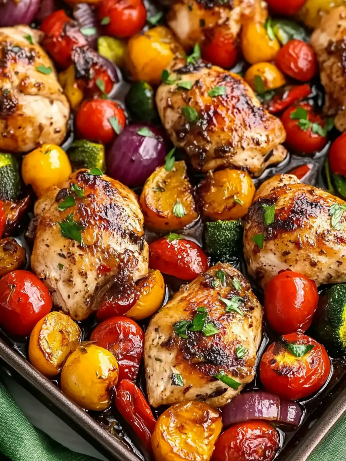 Balsamic Glazed Chicken and Veggies (Sheet Pan)