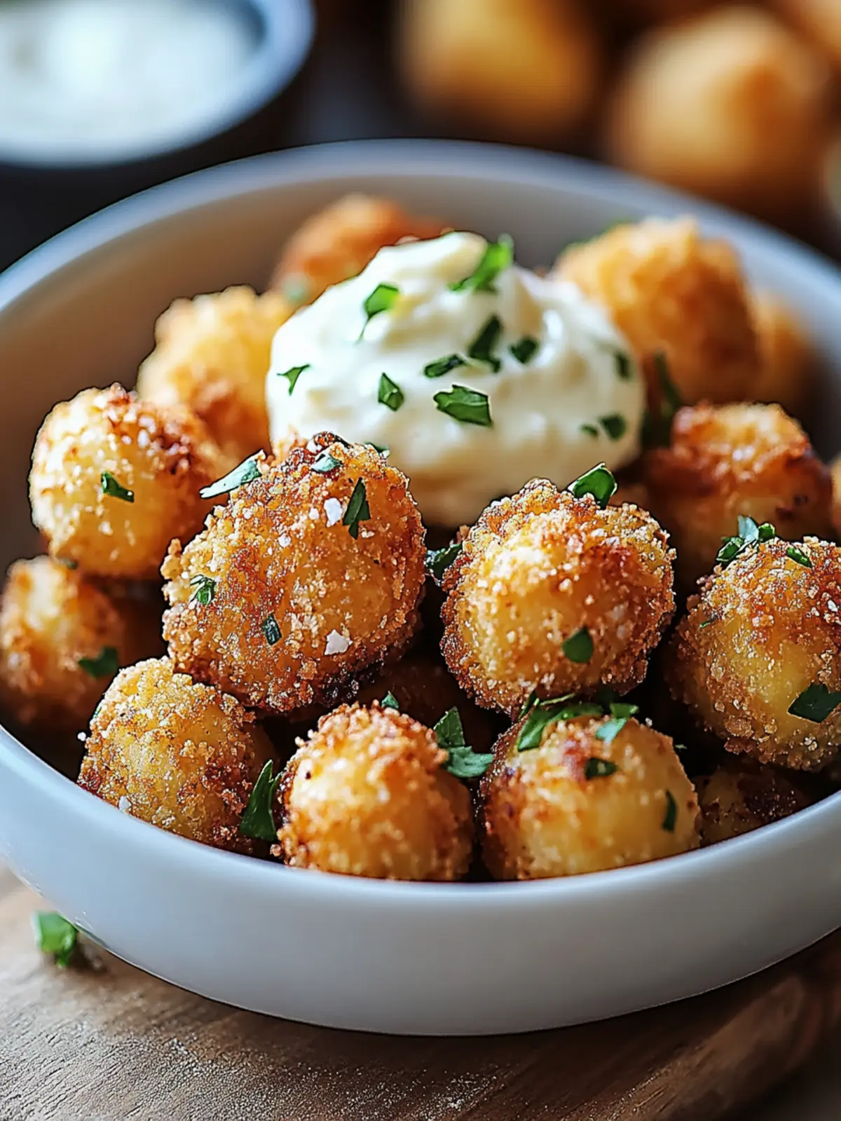 Crispy Fried Olives With Creamy Aioli