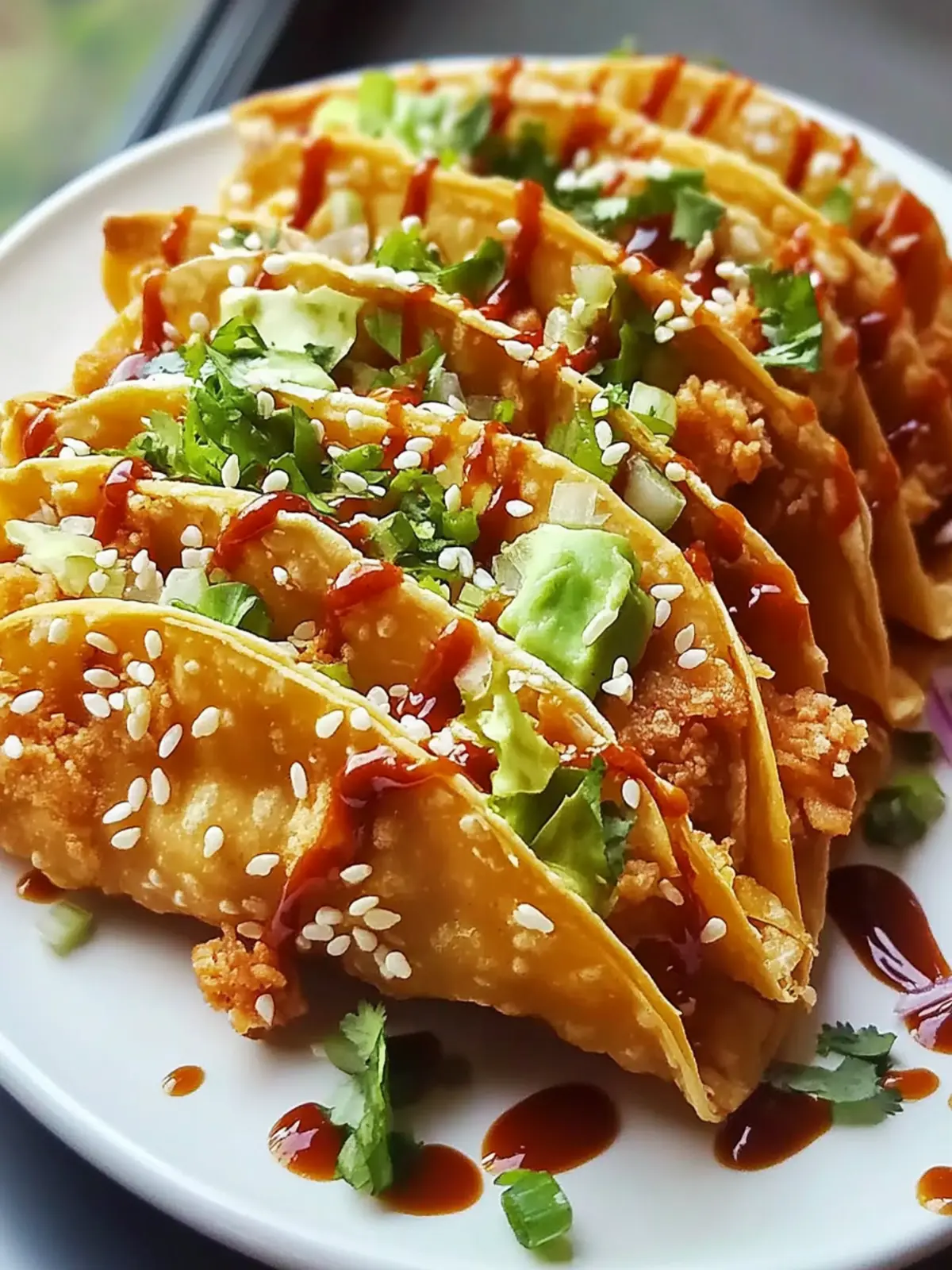 Crispy Chicken Wonton Tacos