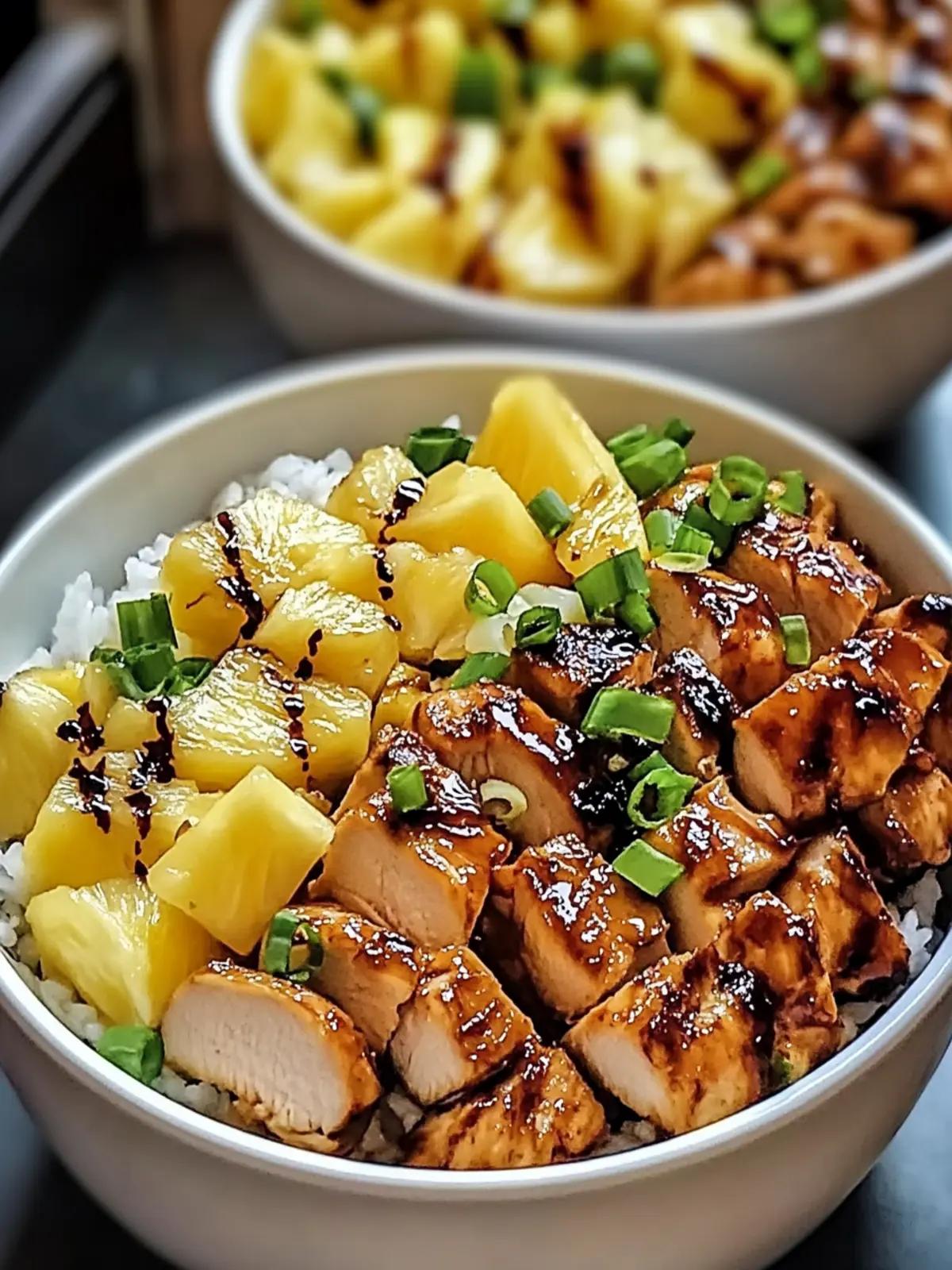 Teriyaki Chicken and Pineapple Bowls