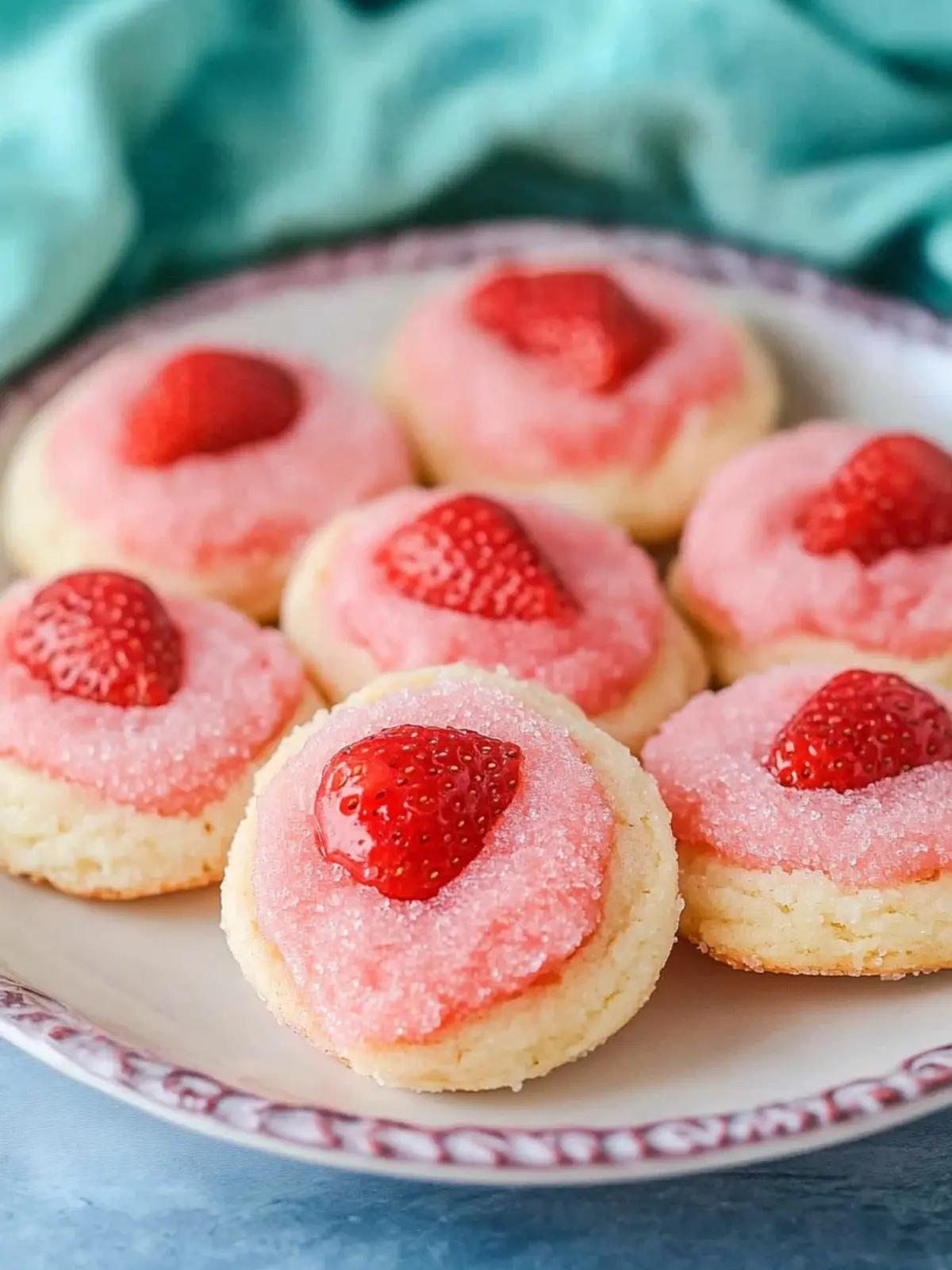 Strawberry Jello Sugar Cookies