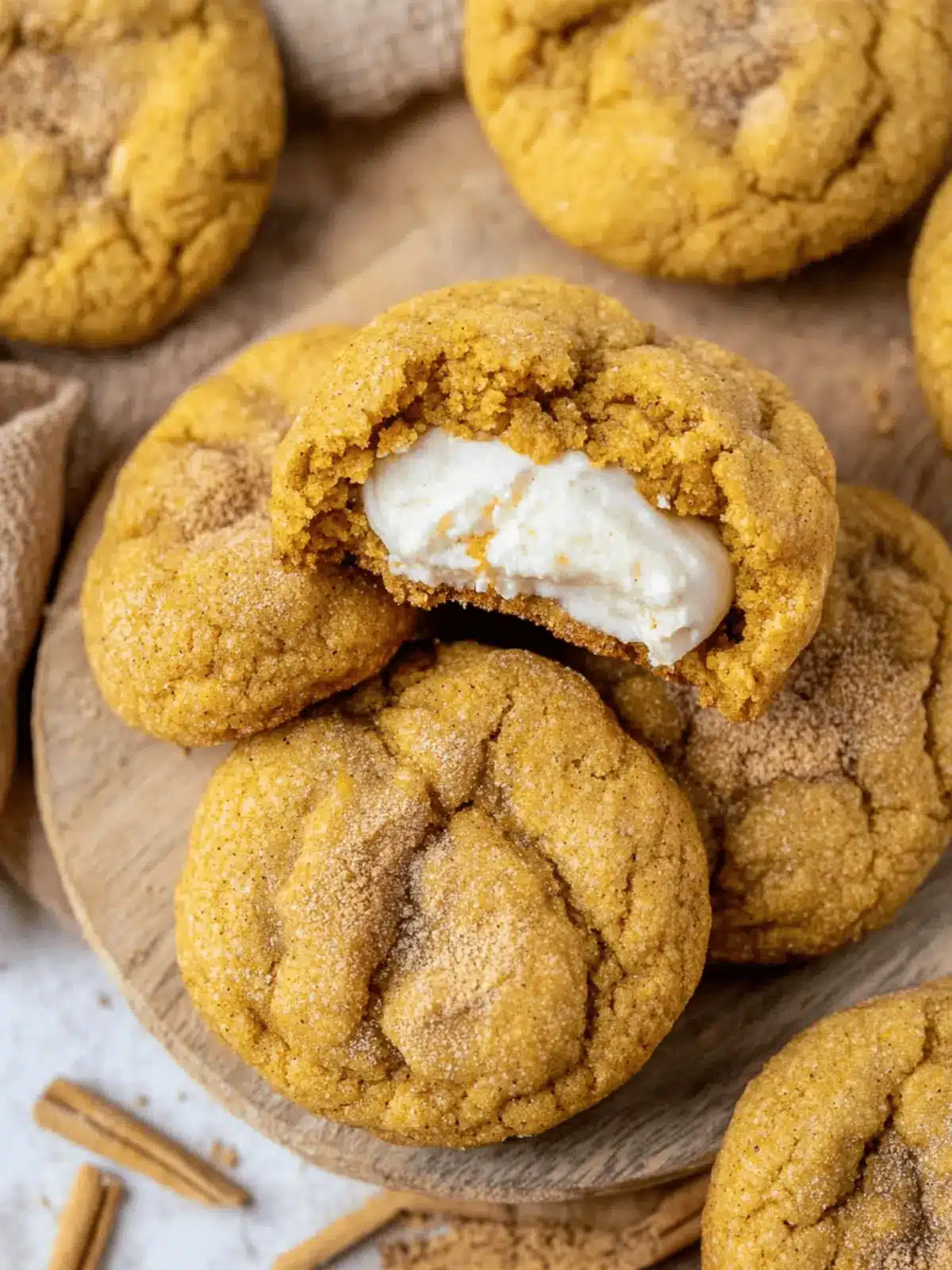 Chewy Pumpkin Cheesecake Cookies