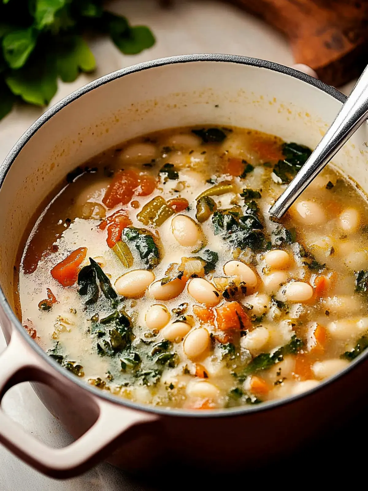 Hearty Tuscan White Bean Soup