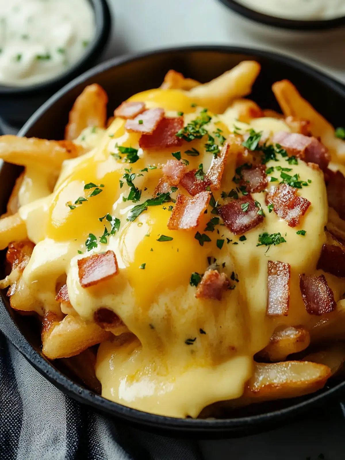 Breakfast Poutine with Hollandaise Sauce