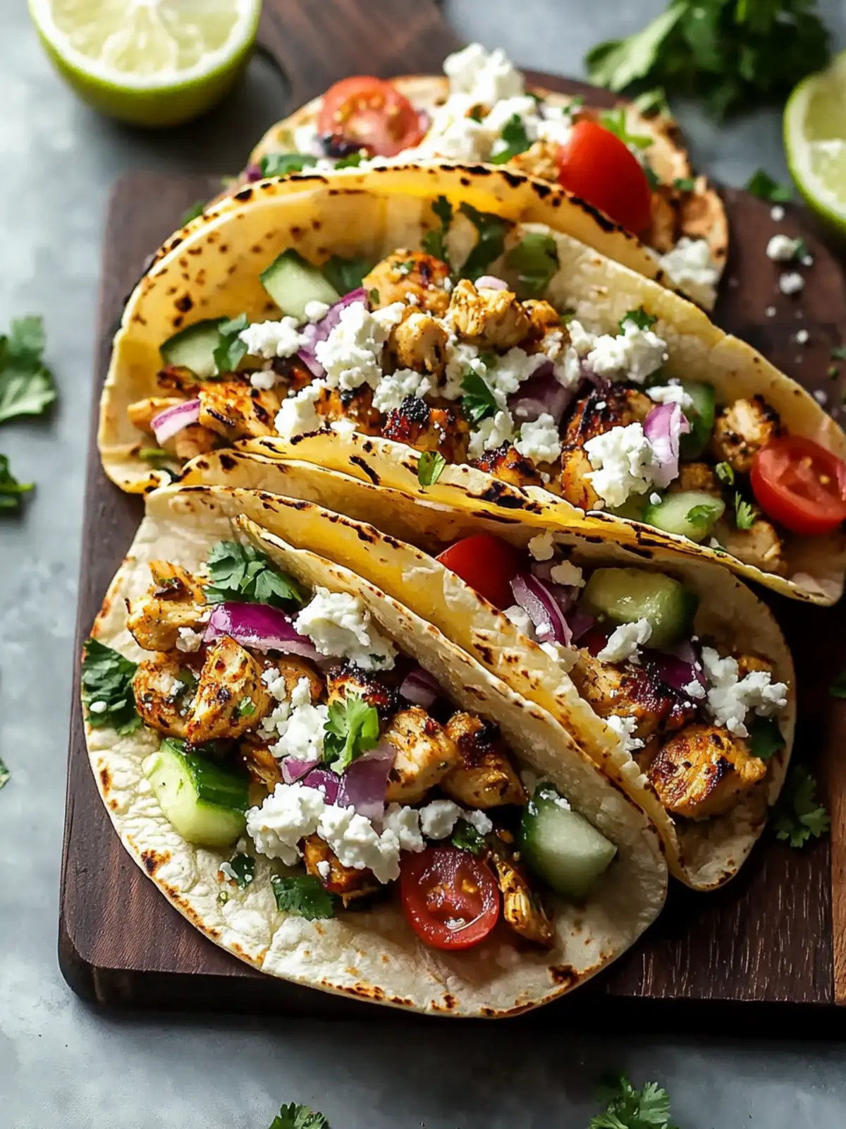 Quick Mediterranean Chicken Tacos
