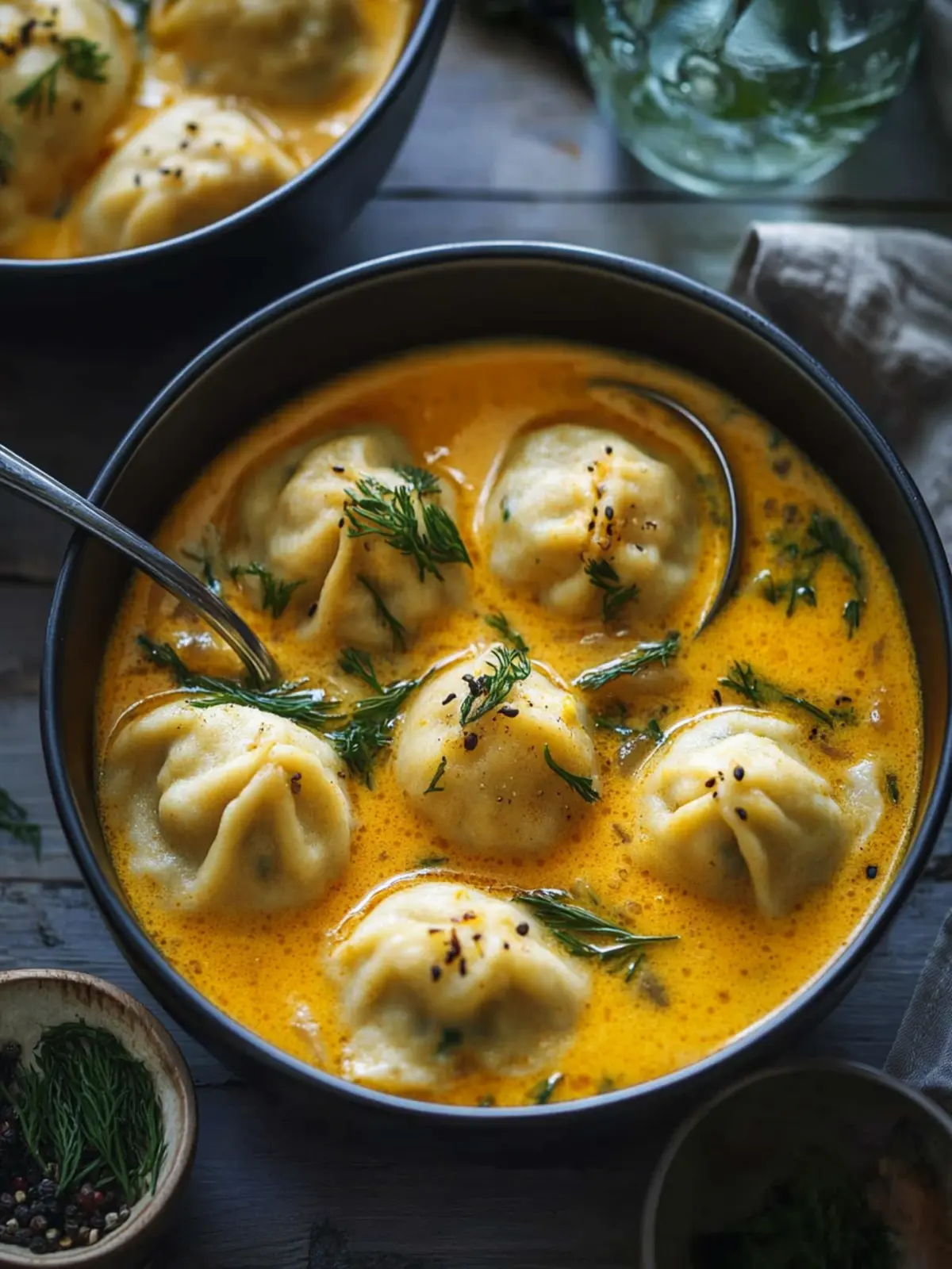 Coconut Curry Soup with Dumplings