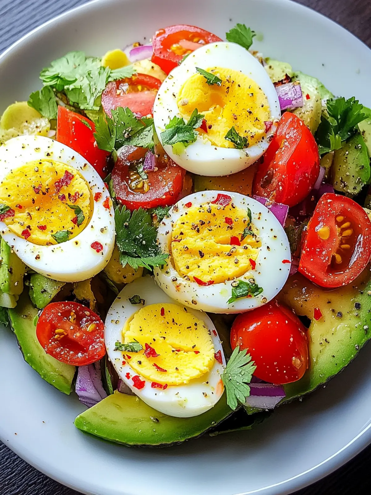 Workout Egg Avocado Salad