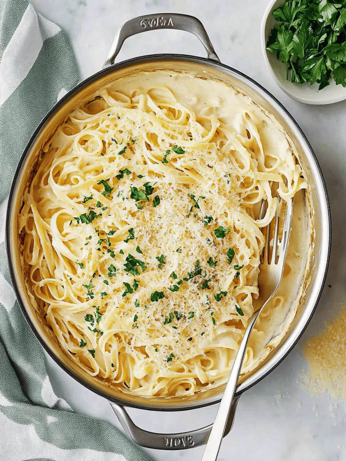 Cottage Cheese Alfredo Pasta Bake