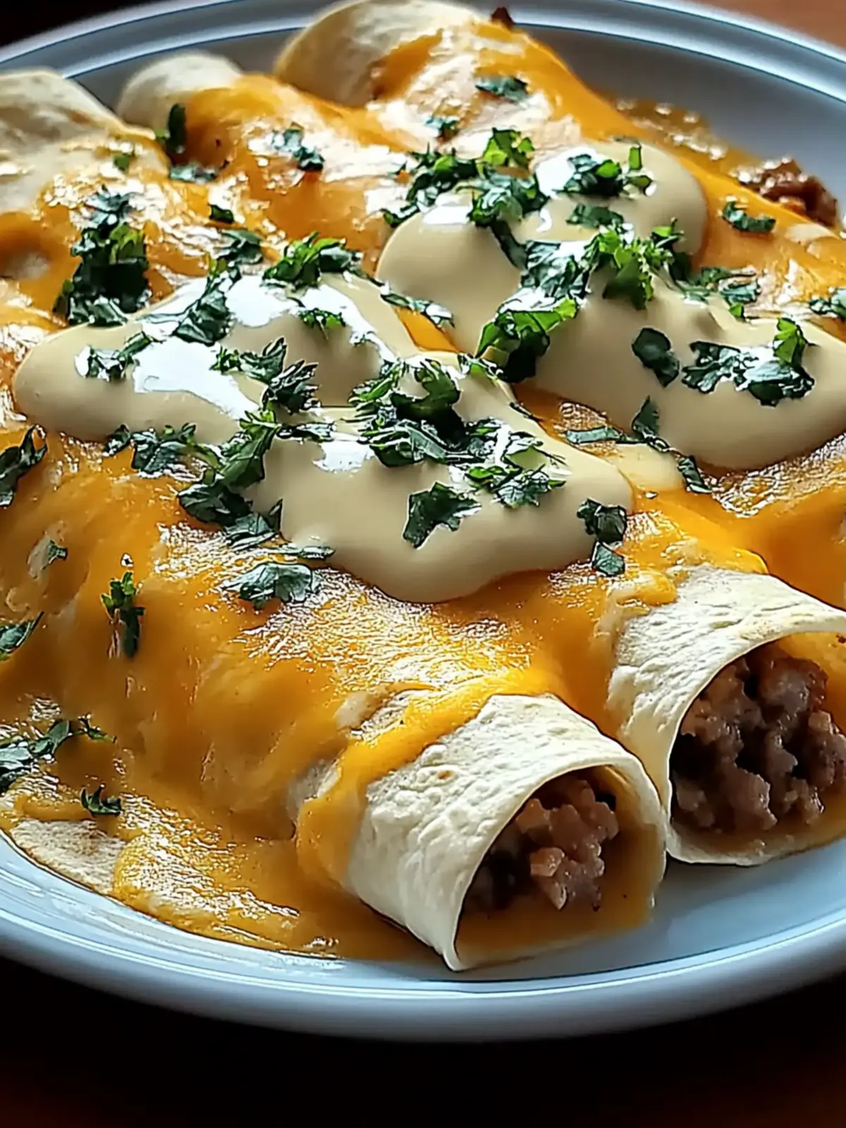 Breakfast Enchiladas with Sausage