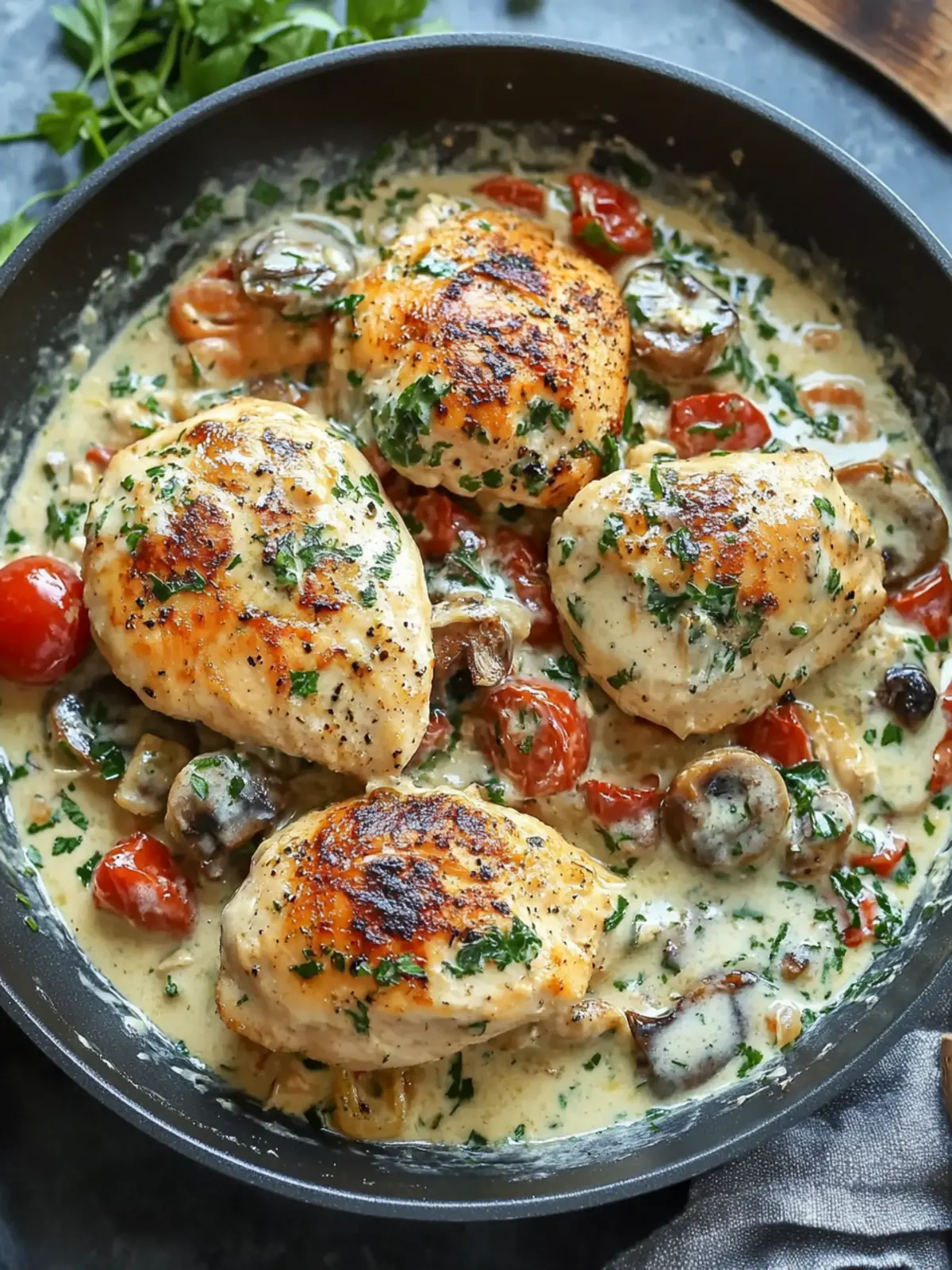 Creamy Mediterranean Chicken Skillet Recipe