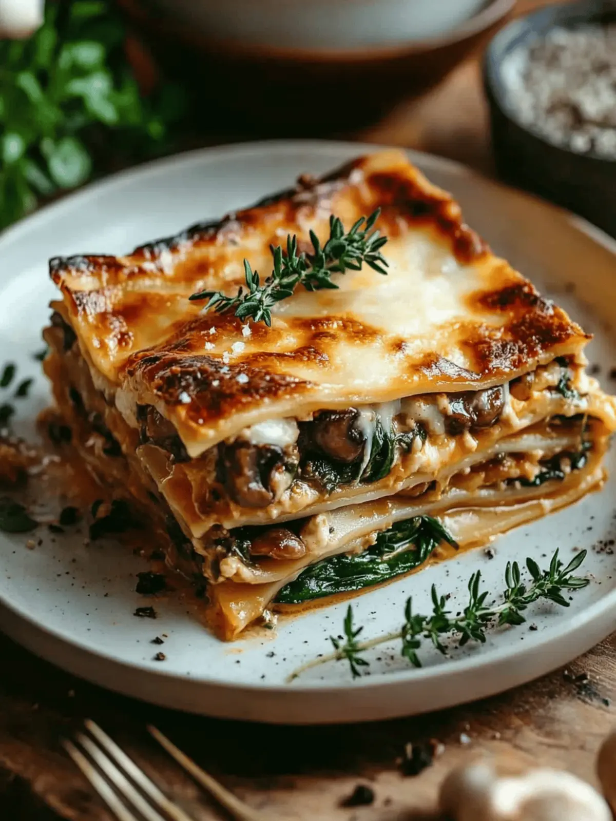 Mushroom And Spinach Lasagna Recipe
