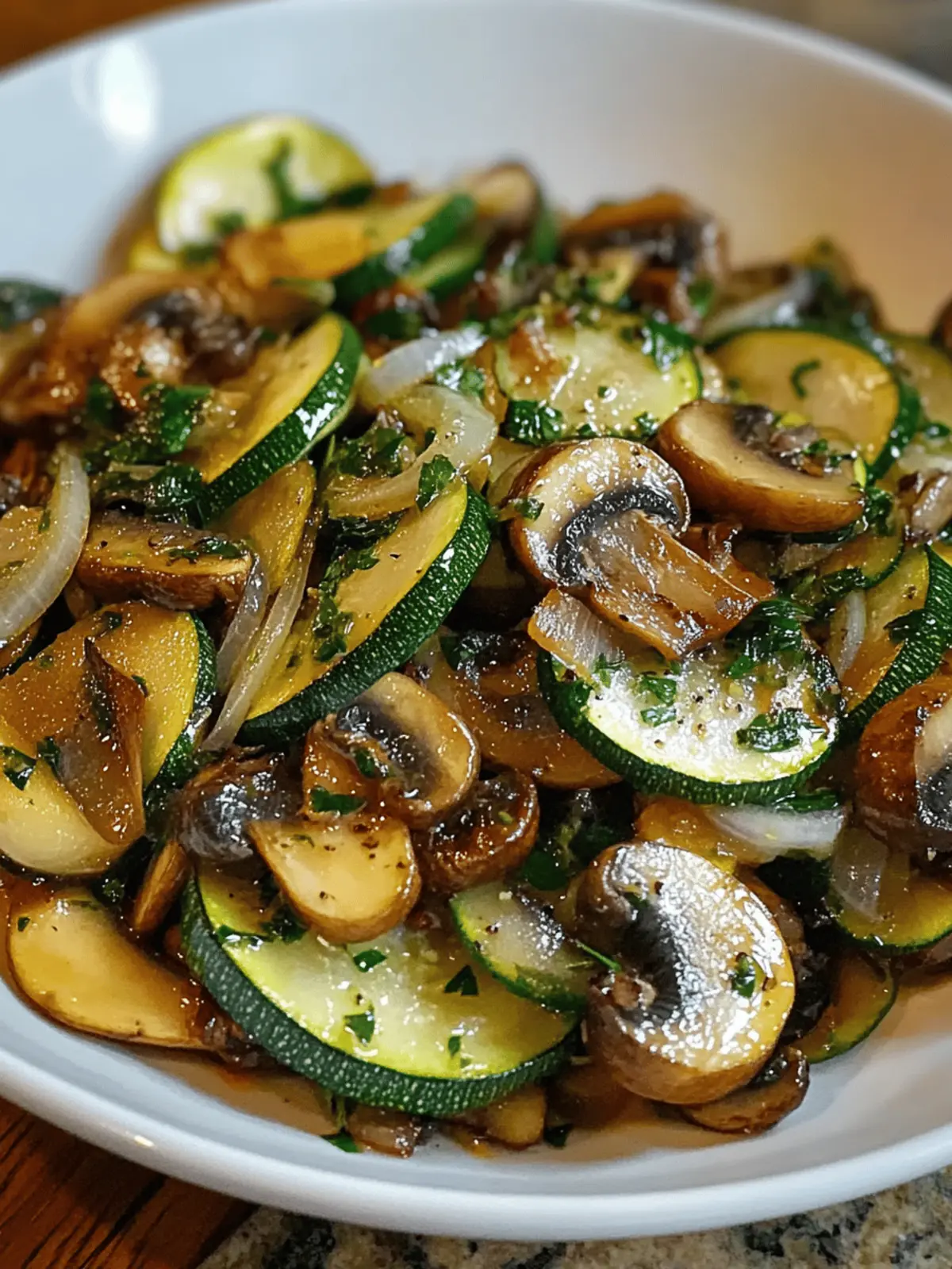 Sauteed Zucchini, Mushrooms, And Onions