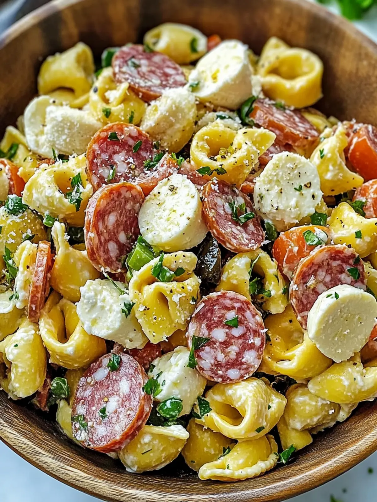 Salami-Mozzarella Tortellini Salad