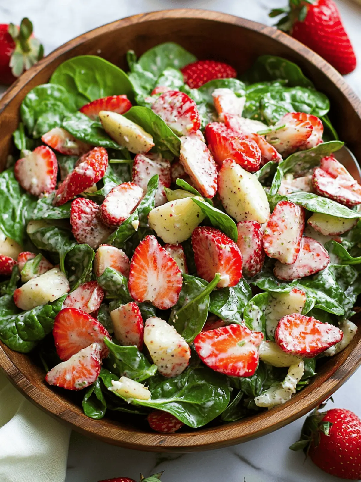 Easy Strawberry Spinach Salad