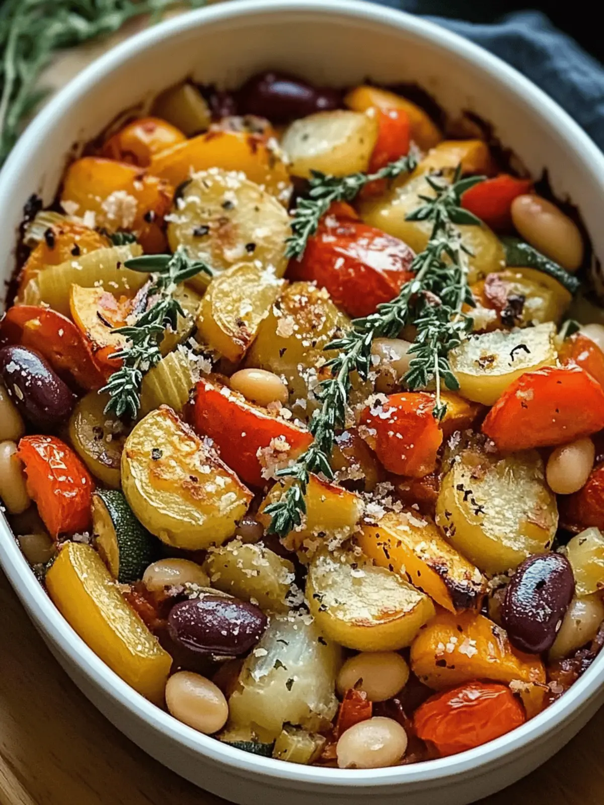 Rustic Roasted Vegetable Bake with Cannellini Beans