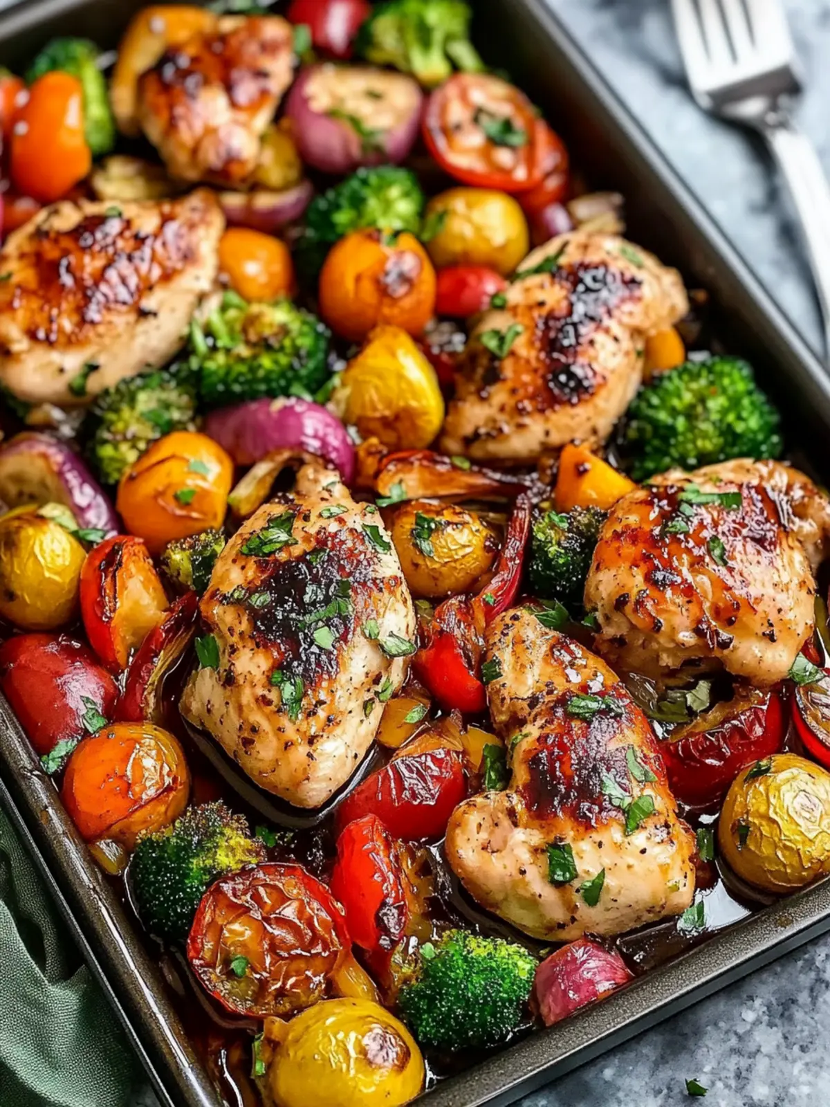 Balsamic Glazed Chicken and Veggies (Sheet Pan)