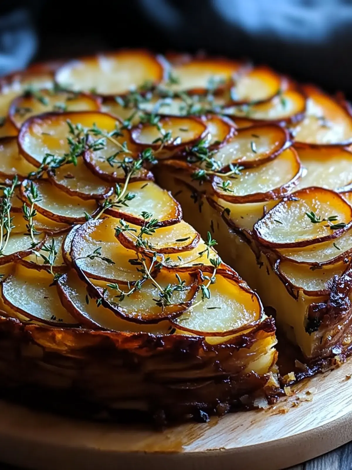 Crispy Balsamic-Thyme Potato Torte