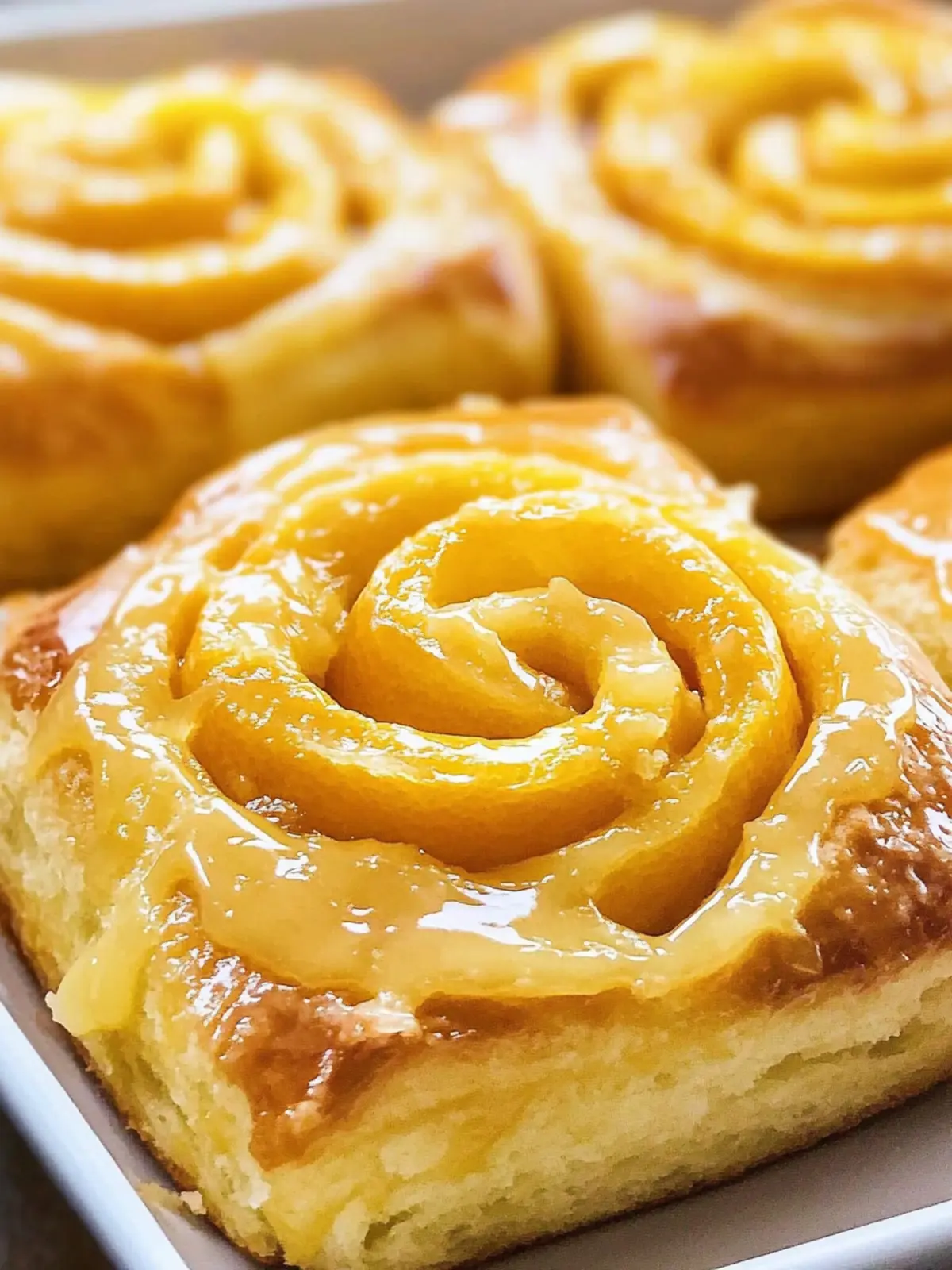Homemade Glazed Orange Rolls