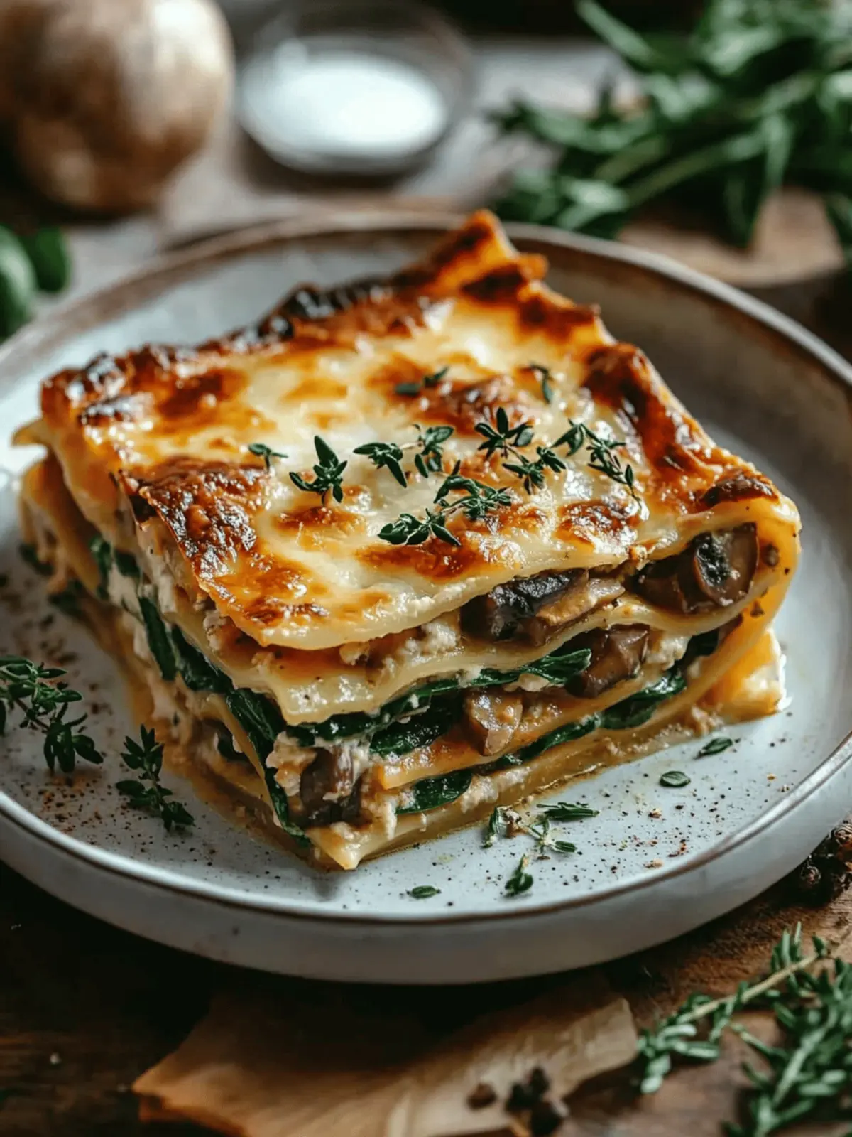Mushroom And Spinach Lasagna Recipe