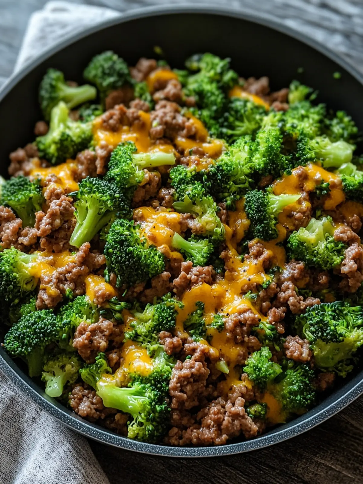 Keto Hamburger Broccoli Skillet