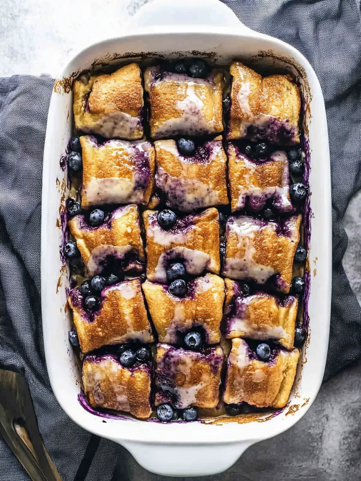 Overnight Blueberry French Toast Casserole