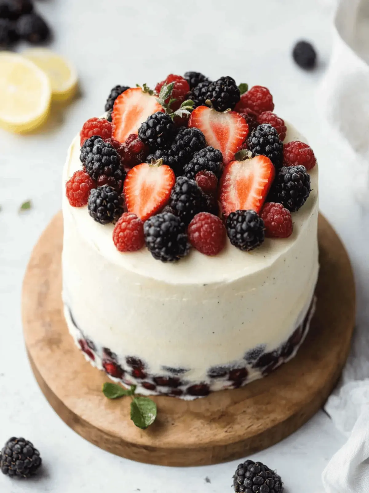 Lemon Berry Mascarpone Cake