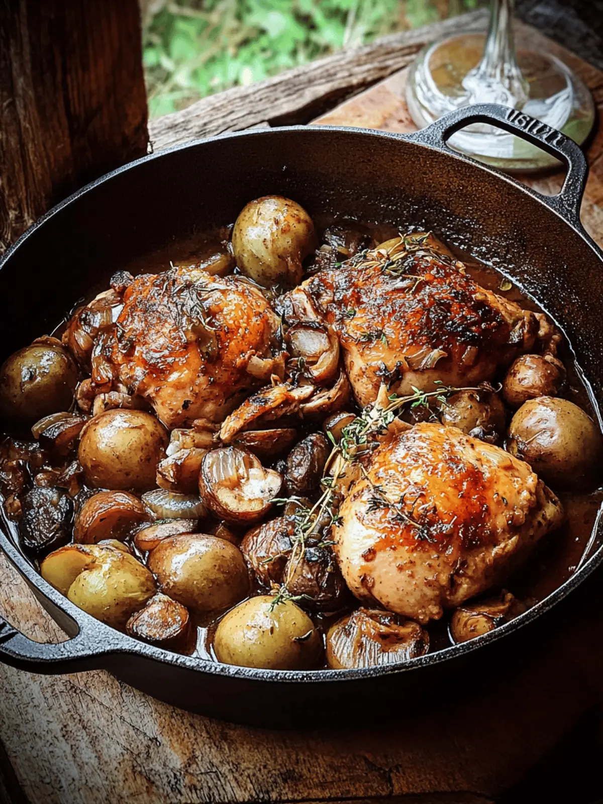 Rustic French Chicken Braised