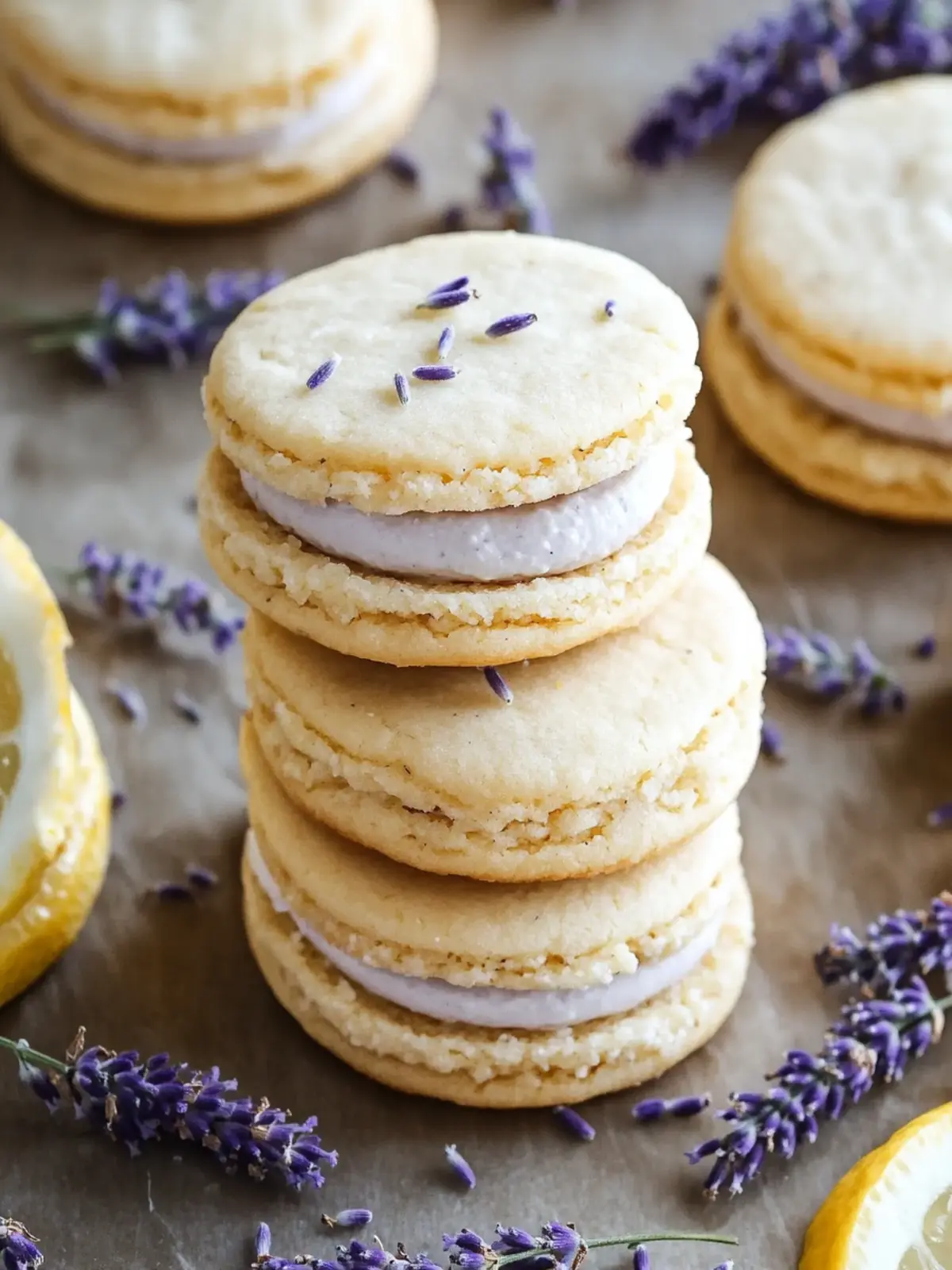 Lemon Lavender Sandwich Cookies Recipe