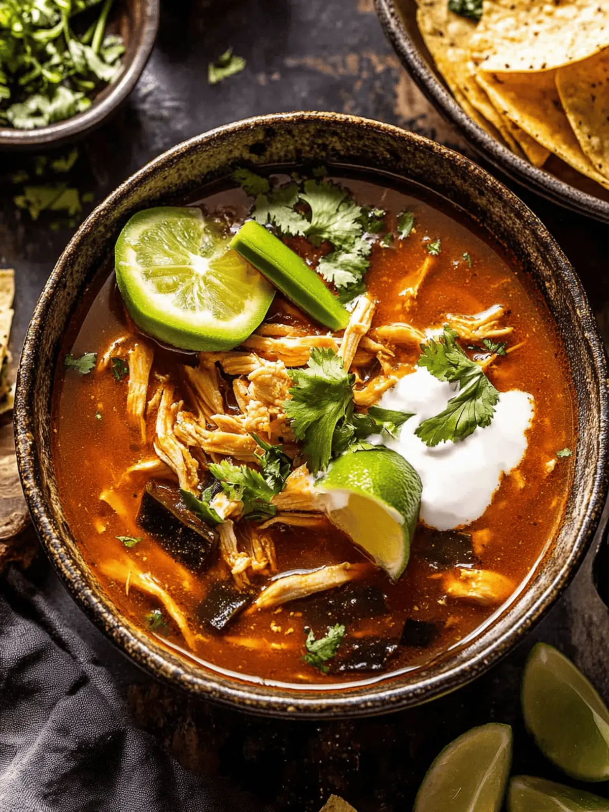 Poblano Chicken Tortilla Soup