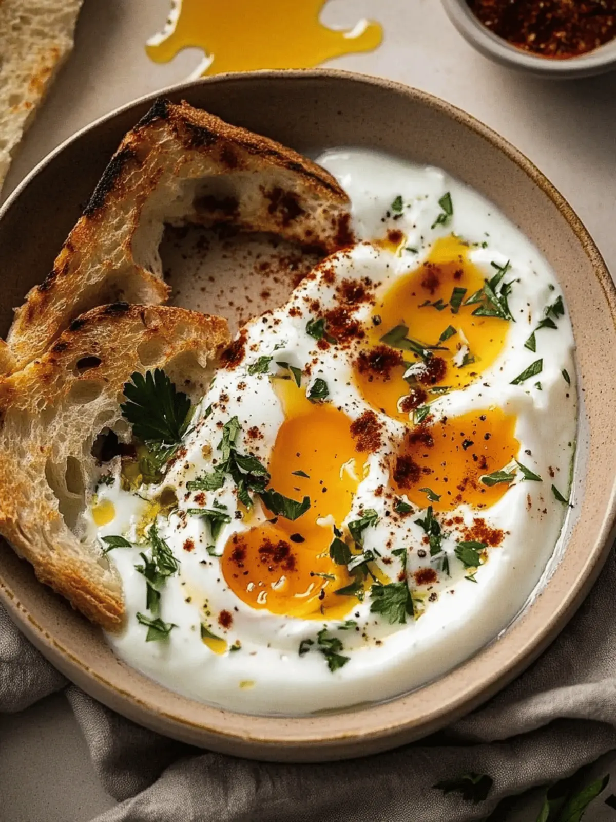 Çılbır: Turkish Eggs with Creamy Yogurt & Butter Sauce