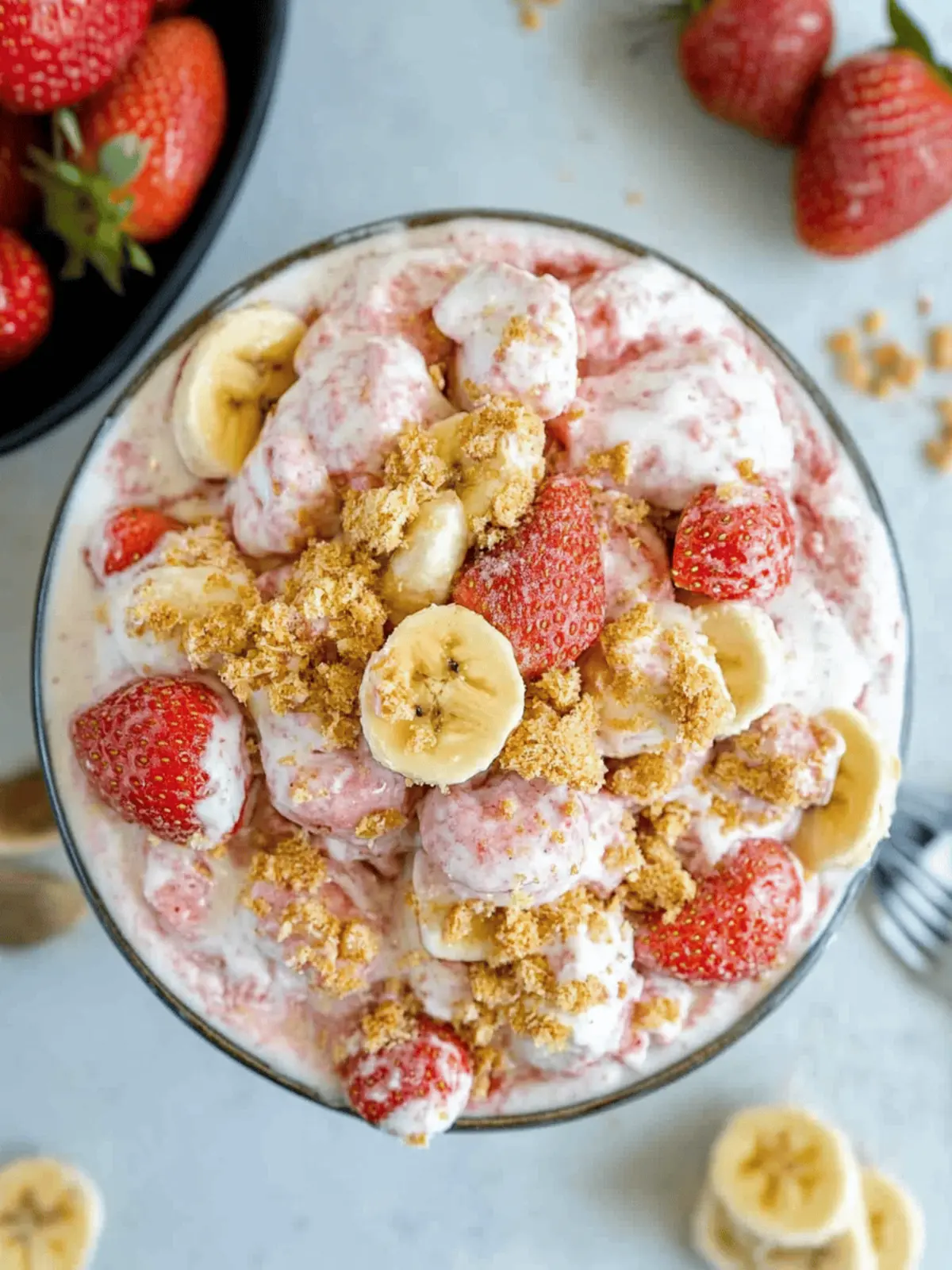Strawberry Banana Cheesecake Salad
