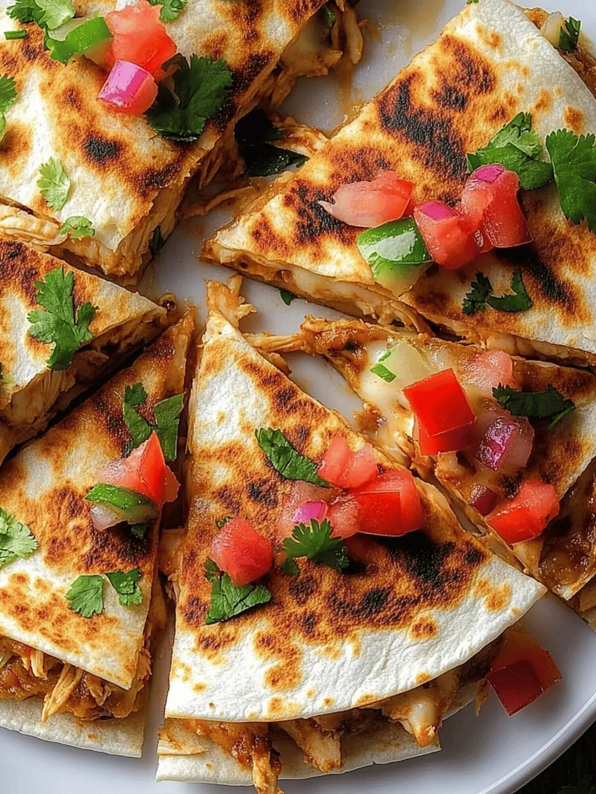 crispy chicken quesadillas
