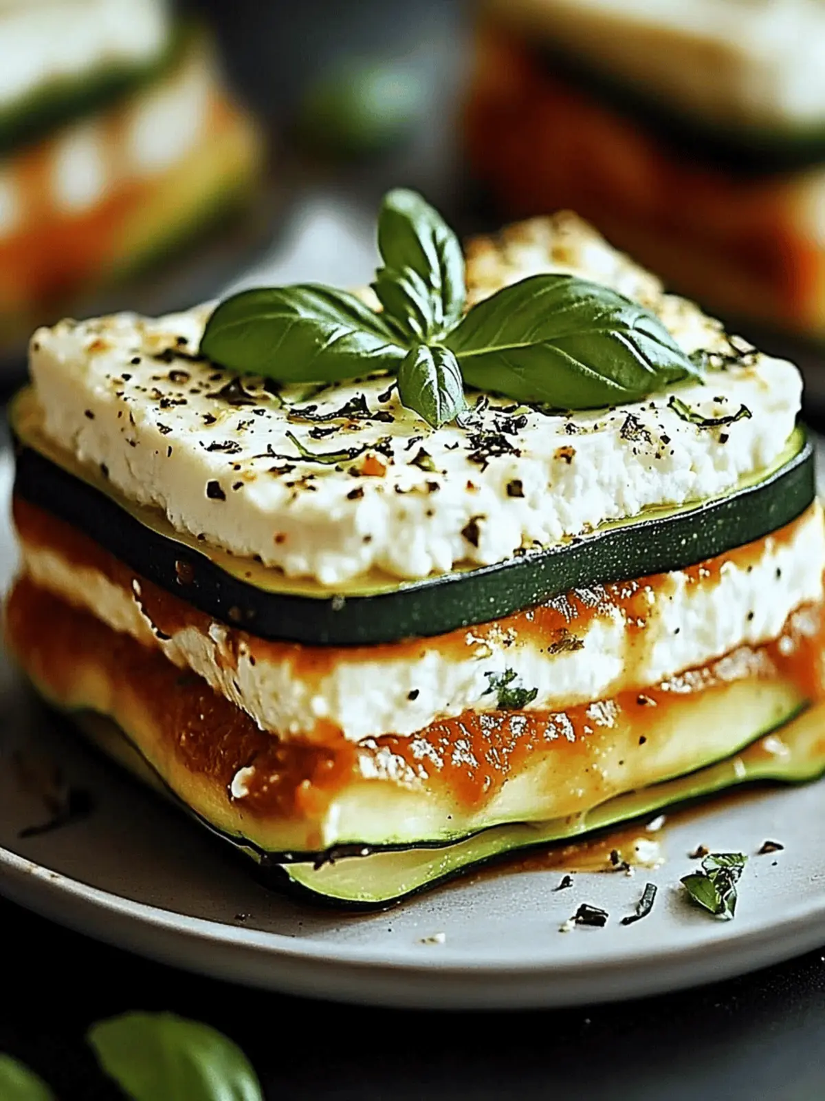 Layered Zucchini Ricotta Melts