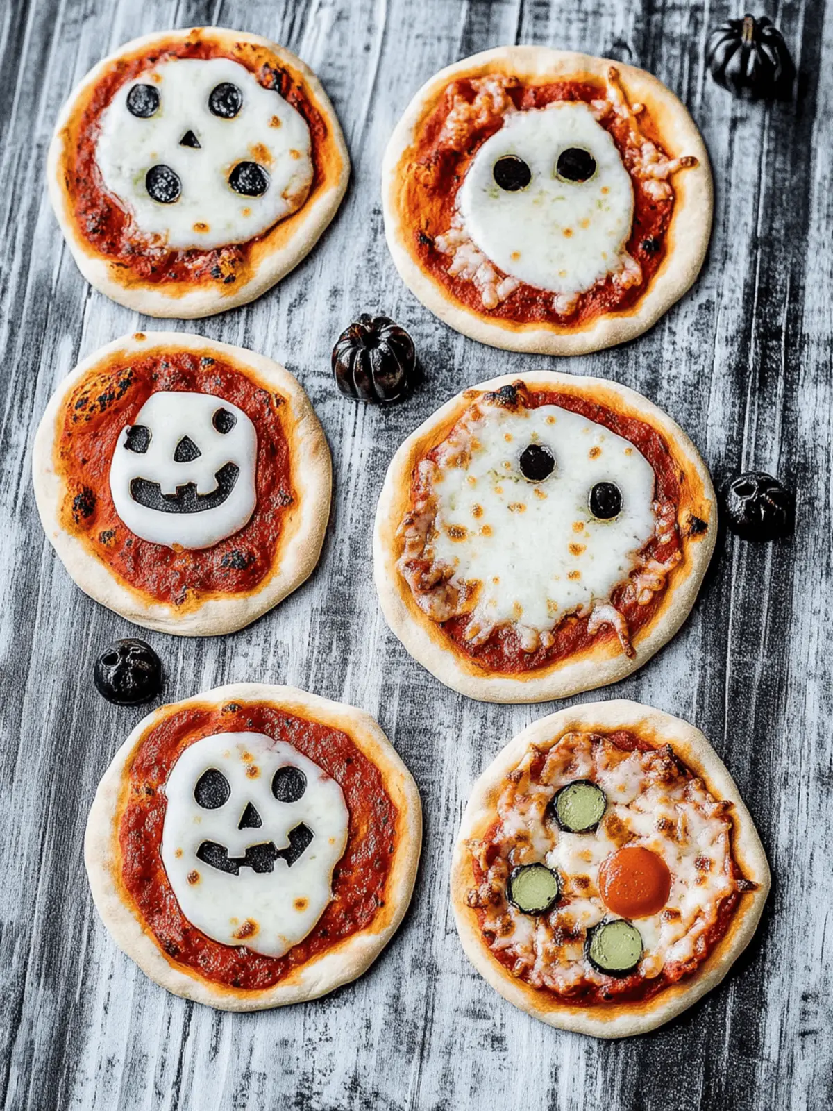 DIY Mini Halloween Pizzas