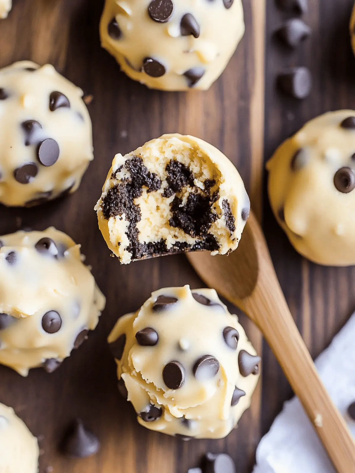 No-Bake Chocolate Chip Cookie Dough Brownie Bombs