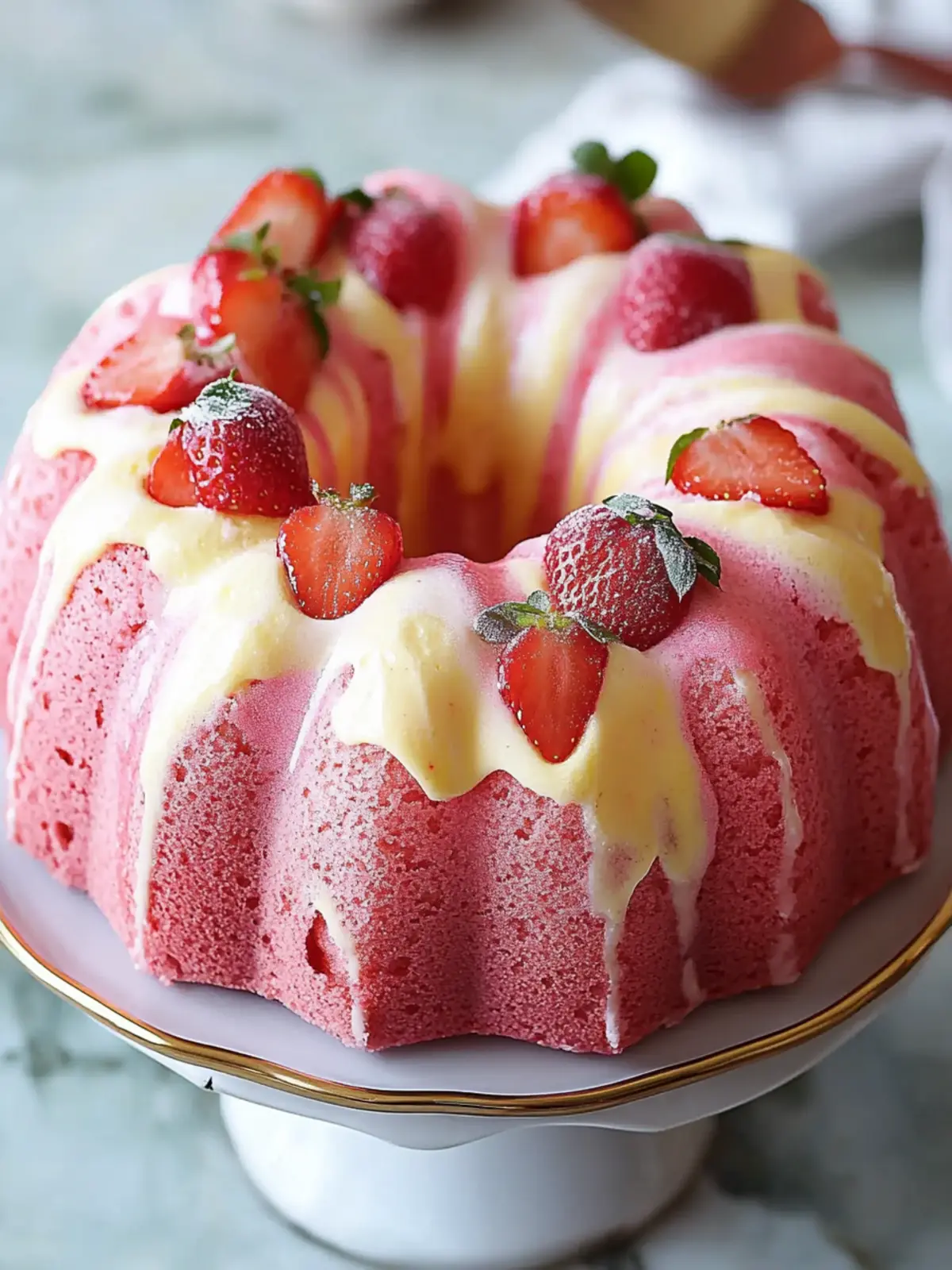 Strawberry Milkshake Pound Cake Recipe