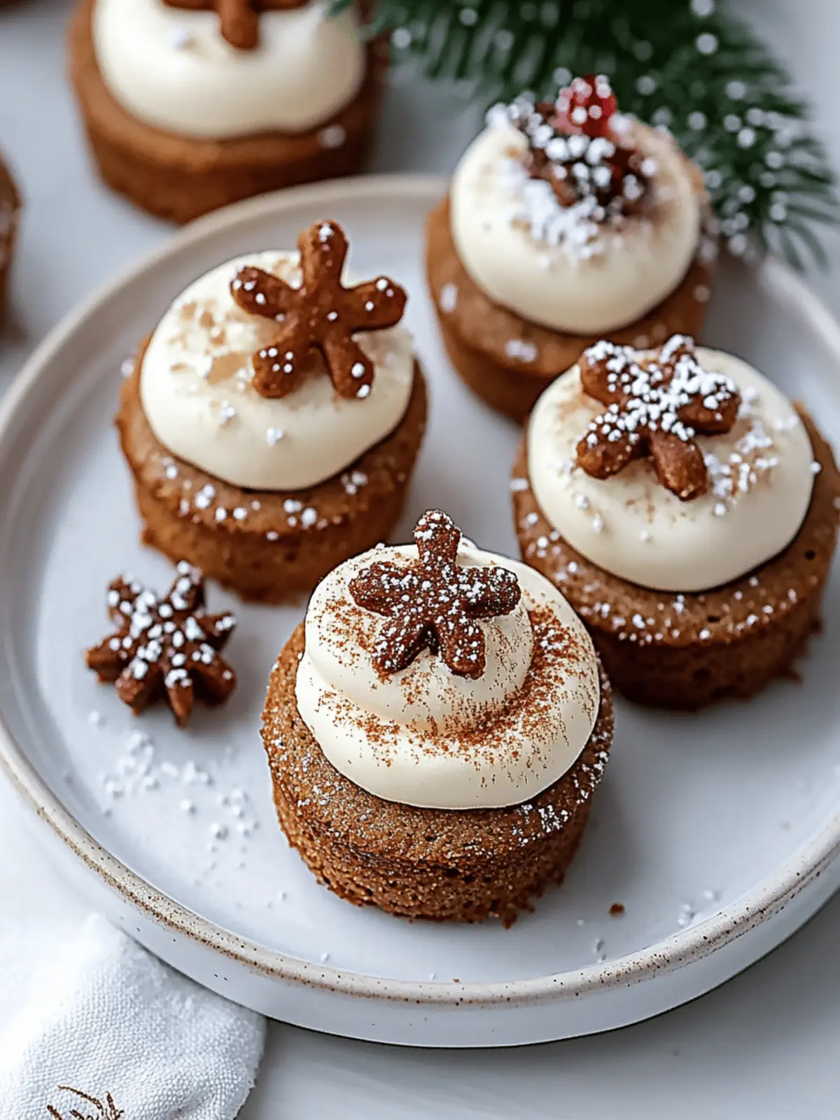 Gingerbread Mini Cheesecakes
