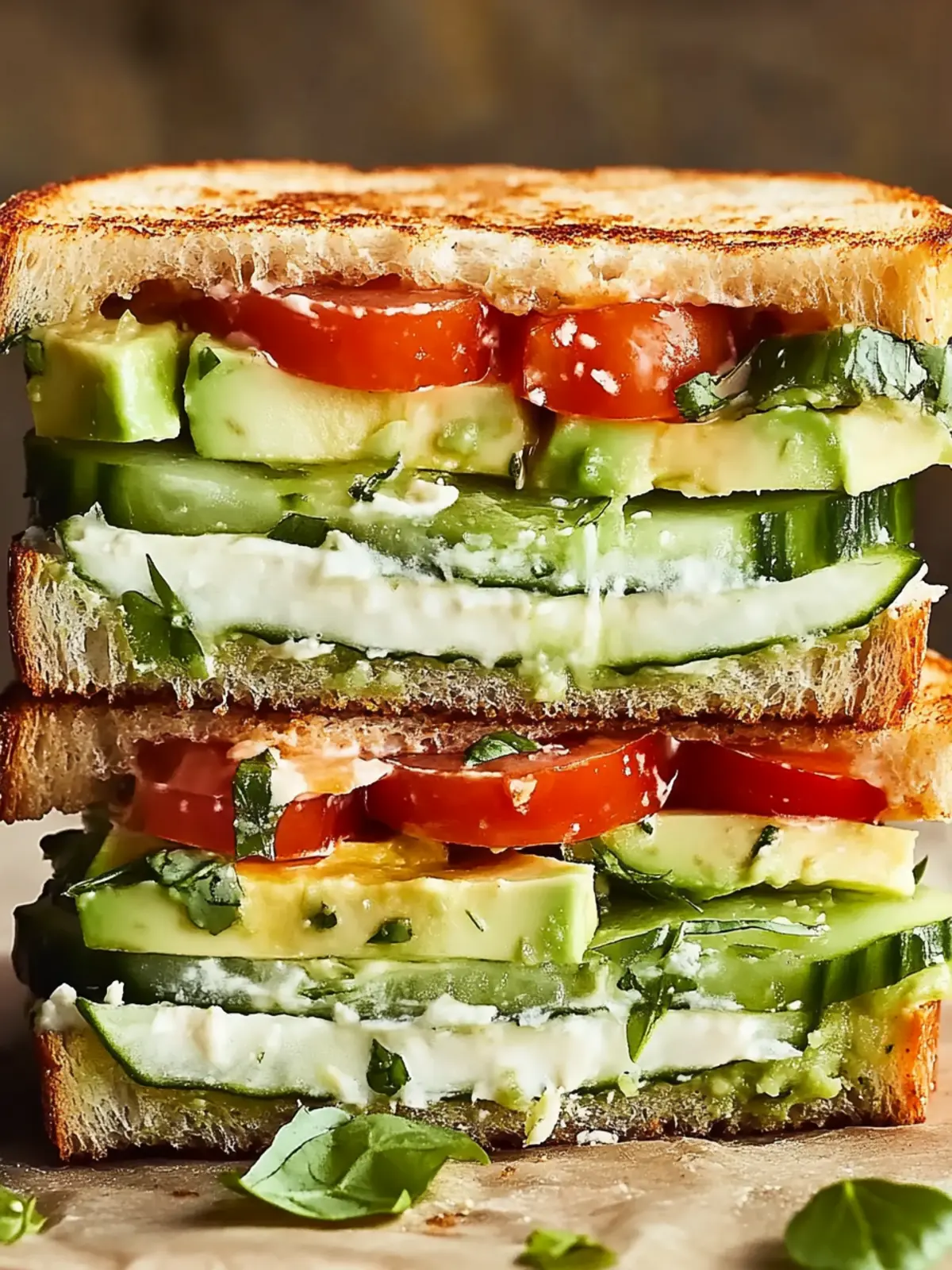 Loaded Cucumber & Avocado Sandwich