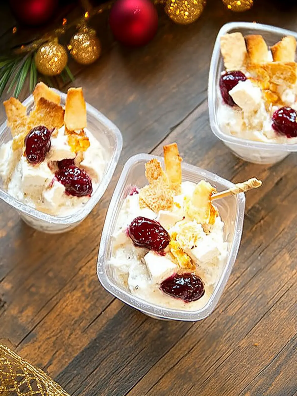 Cranberry Goat Cheese Mini Dips (Christmas Appetizer)
