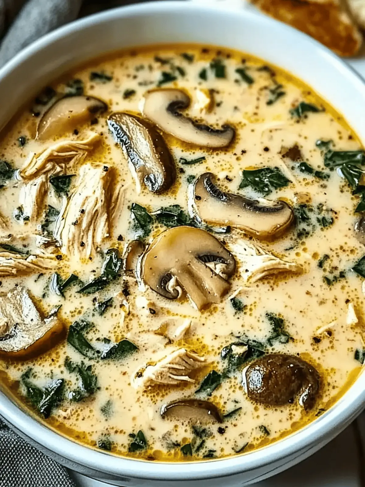 Clean Chicken Mushroom Soup